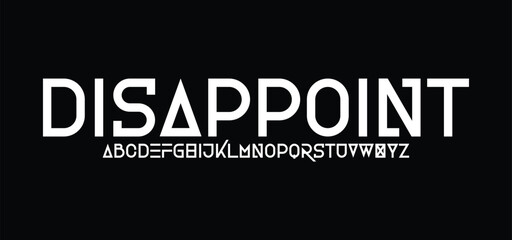 futuristic minimalist display font design, alphabet, typeface, letters and numbers, typography.
