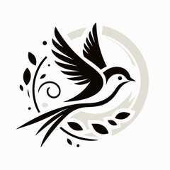 vector illustration of a bird, cartoon bird