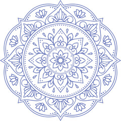 Beautiful flower art and mandala vector design