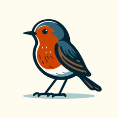 vector illustration of a bird, cartoon bird