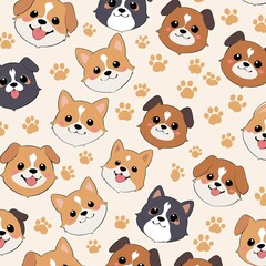 Fototapeta premium seamless pattern with cats