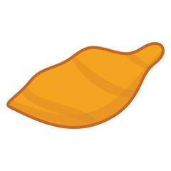 Kue molen pisang vector icon illustration, fried banana cake clip art, traditional snack from indonesia, indonesian traditional food