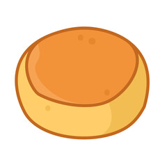 Bakpia vector llustration, bakpia flat icon, gambar kue pia clip art, bakpia pathok cartoon, traditional snack from indonesia, indonesian traditional food
