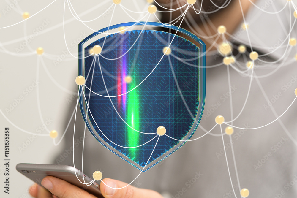 Leinwandbilder Cybersecurity of digital network systems with computer security enginee