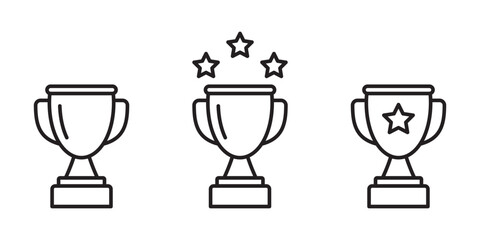 Trophy icon. Trophy cup, winner cup, victory cup icon. Reward symbol sign for web and mobile.