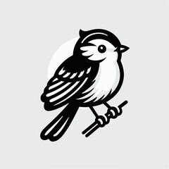 vector illustration of a bird, cartoon bird