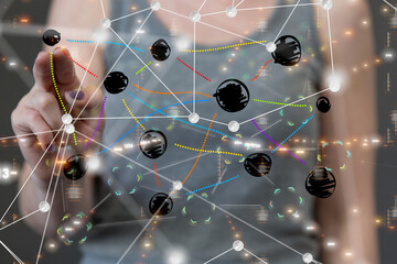 Business intelligence analyst dashboard on virtual
