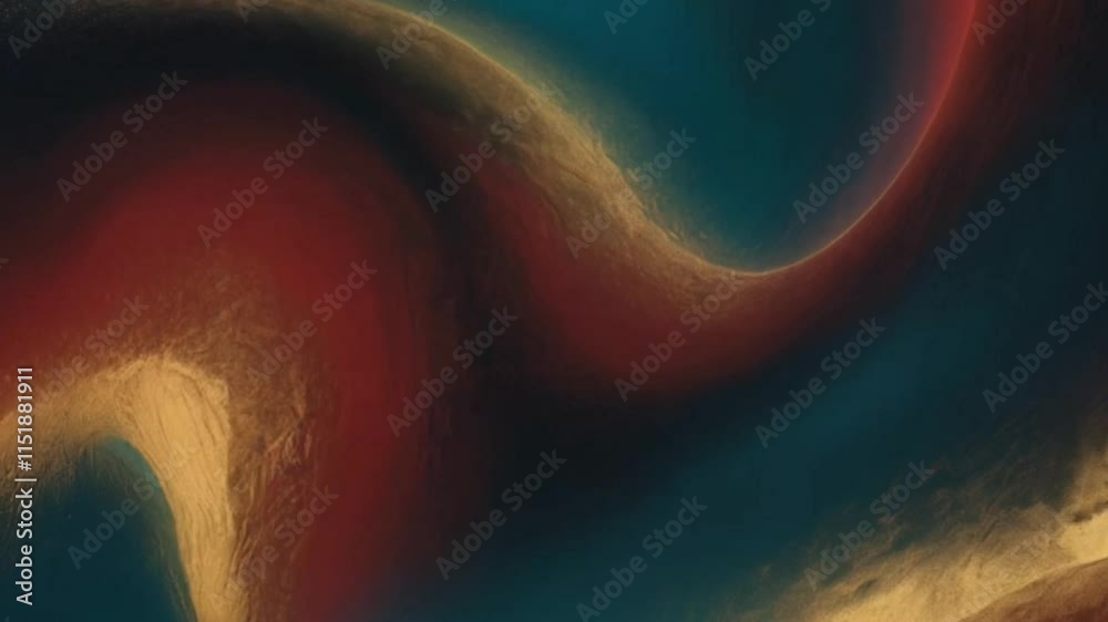 Wall mural colorful abstract color wave background with rough grain for looping playback. colorful gradient vid