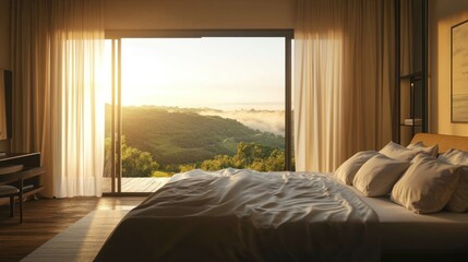 Sunrise Mountain View from Cozy Bedroom