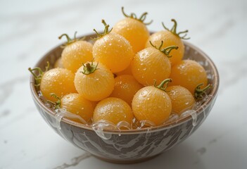 Photo of a bowl of fresh Physalis fruit