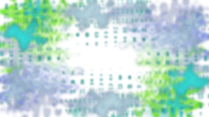 An abstract transparent psychedelic wavy vignette border design element.