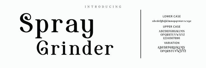 Luxury wedding alphabet font. Typography decorative elegant classic lettering serif fonts vintage retro for logo.