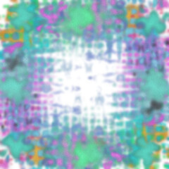 An abstract transparent psychedelic wavy vignette border design element.