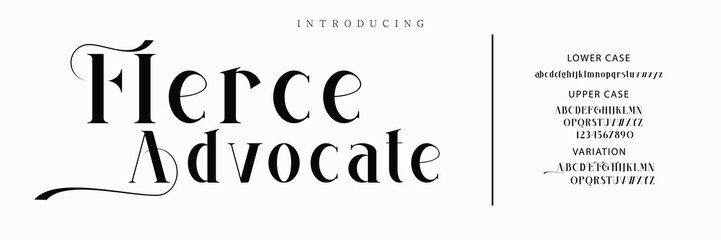 Luxury wedding alphabet font. Typography decorative elegant classic lettering serif fonts vintage retro for logo.