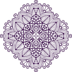 Beautiful flower art and mandala vector design