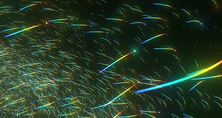 Abstract Colorful Streaks of Light