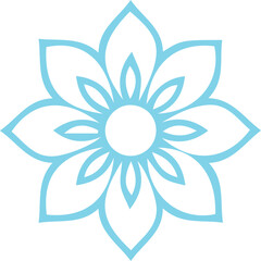 Beautiful flower art and mandala vector design