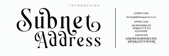 Luxury serif font in modern style. Elegant wedding alphabet letters font and number. Typography Luxury classic lettering serif fonts decorative vintage retro logo