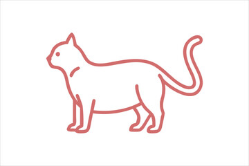 cat line art vector, silhouette, set design