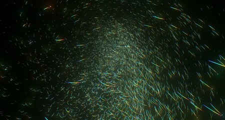 Abstract Light Trails in Dark Background