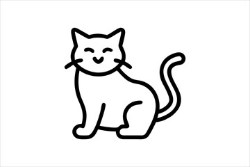 cat line art vector, silhouette, set design