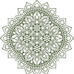 Beautiful flower art and mandala vector design