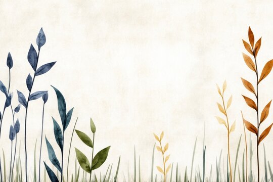 A serene watercolor painting of a grassy field at dawn, blending soft greens, yellows, and blues to capture the peaceful atmosphere