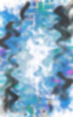 An abstract transparent psychedelic wavy vignette border design element.