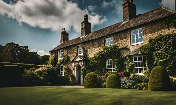 English house in the English countryside.
