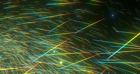 Abstract Lines and Glowing Dots