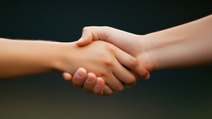 A close-up image of two hands engaged in a handshake, symbolizing unity, agreement, or partnership, Ideal for business, teamwork, or personal development articles and promotional materials,