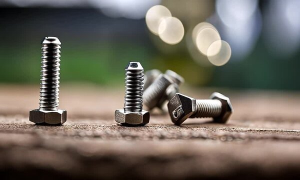 Assortment of nuts and bolts.
