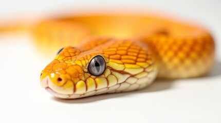 Fototapeta premium Stunning Close-Up of an Orange Snake