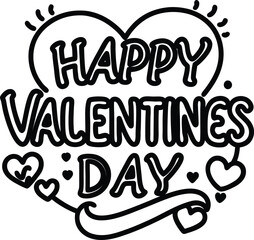 happy valentines day art and illustrator eps