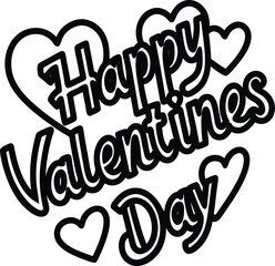 happy valentines day art and illustrator eps