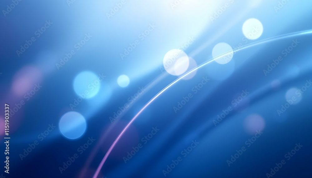 Poster Blue abstract lines swoosh wave smooth wave border background wave blue flow. An elegant blue wave swirls the background. Abstract color gradient fluidity background design. Abstract futuristic motion