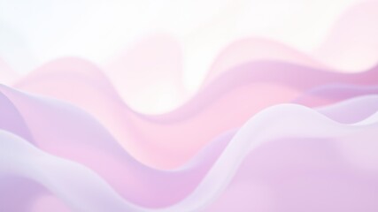 Abstract Pastel Pink and White Flowing Wave Background