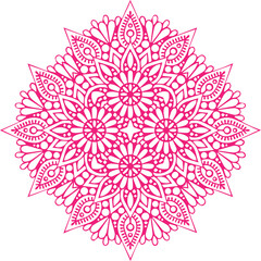 Beautiful flower art and mandala vector design