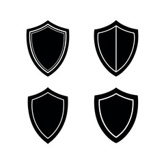 Shield Logos on White Background