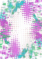 Obraz premium An abstract transparent psychedelic wavy vignette border design element.