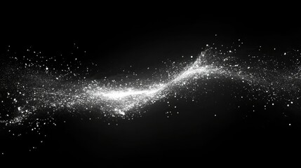 Isolated glowing sparks flying in every direction, creating a dynamic and radiant composition