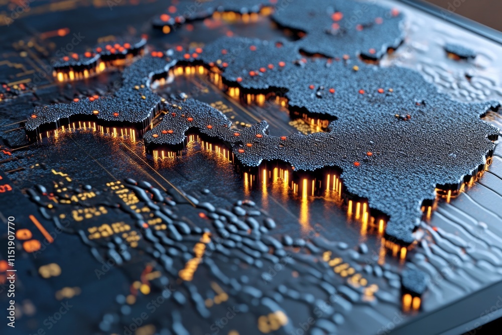 Poster A hyper-realistic close-up of a graph displayed on a tablet, showing fine details like reflections, precise grid lines, and glowing data points