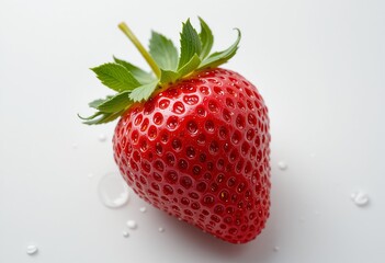 Photo of fresh and healthy red strawberries