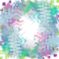 Obraz premium An abstract transparent psychedelic wavy vignette border design element.