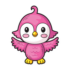 Cute Bird icon. ideal for children's books, greeting cards, and nature themed designs