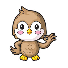 Cute Bird icon. ideal for children's books, greeting cards, and nature themed designs