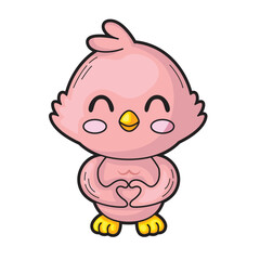 Cute Bird icon. ideal for children's books, greeting cards, and nature themed designs