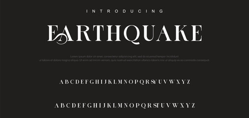 Luxury serif font in modern style. Elegant wedding alphabet letters font and number. Typography Luxury classic lettering serif fonts decorative vintage retro logo