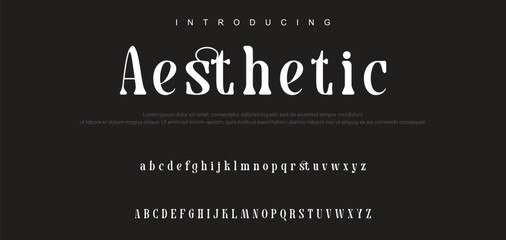 Luxury serif font in modern style. Elegant wedding alphabet letters font and number. Typography Luxury classic lettering serif fonts decorative vintage retro logo