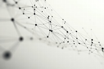 Network of connected dots and lines illustrating complex systems and data relationships